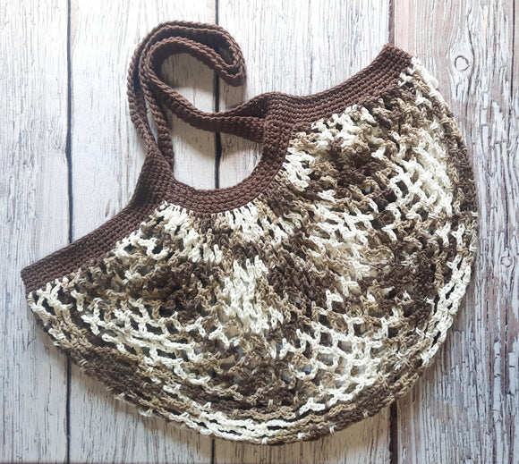 Mesh Market Bag - Chocolate Milk